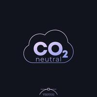 carbon neutral icon, co2 neutrality vector