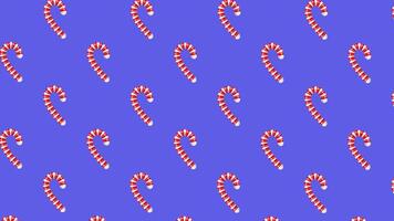 Animated loop blue background with candy canes video