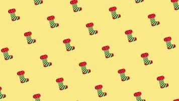 Christmas animated loop background with sock video