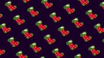 Christmas animated loop background with red socks video