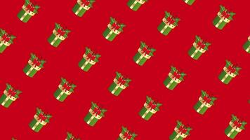 Animated Seamless Pattern Background with Gifts video