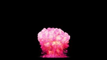 simulation of a nuclear explosion on a dark background video