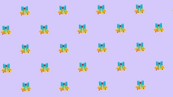 Animated Seamless Pattern Background with Bells video