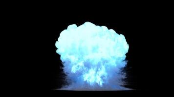 simulação do uma nuclear explosão em uma Sombrio fundo video