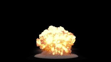 simulação do uma nuclear explosão em uma Sombrio fundo video