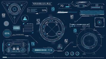 Animated HUD elements pack for high-tech interface video