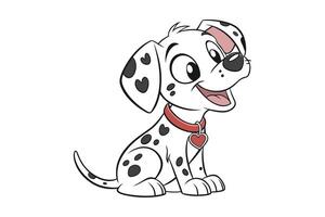 Puppy Power Dalmatian Style vector