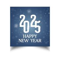 New Year, New Beginnings Happy 2025 vector