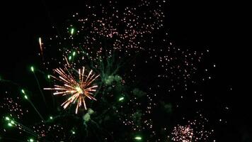 Celebrating New Year With Fireworks Explosions video