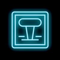 Neon icon of certificate with stamp approving document vector