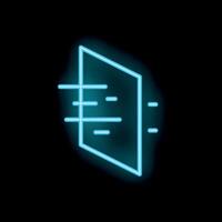 Neon icon of smartphone displaying information and transferring data vector