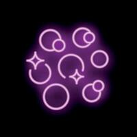 Neon bubbles glowing on a black background vector