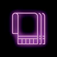 Neon icon of paper towel dispenser showing three paper towels left vector