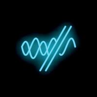 Neon style no electromagnetic waves icon glowing on black background vector