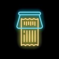 Neon icon of ancient greek building glowing on dark background vector