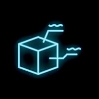 Neon style icon representing decentralized blockchain network vector