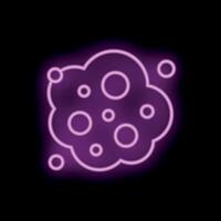 Neon dust cloud icon glowing in the dark vector
