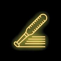 Neon thermometer icon taking temperature of stack of paper with high fever vector