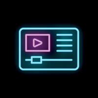 Neon sign representing player playing content vector