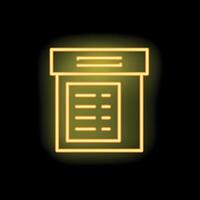 Glowing neon sign of atm machine on a black background vector