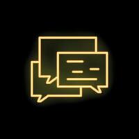 This neon sign is representing the concept of communication vector