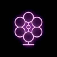 Neon icon of network representing concept of teamwork and collaboration vector
