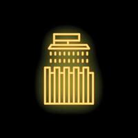 Neon icon of shower representing hygiene and cleanliness vector