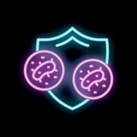 Neon immune system protecting from virus and bacteria vector
