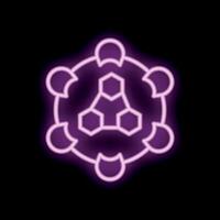 Neon icon of a network representing a global business organization vector