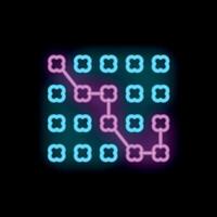 Neon blockchain network connecting crypto fintech finance concept vector