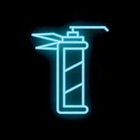 Neon sign representing shaving foam for barbershop on a black background vector