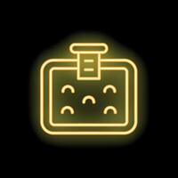 Neon icon of a public swimming pool with lanes for swimming competition vector