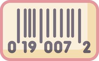 A barcode icon with a number on it vector