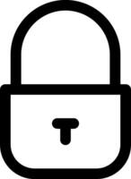 A black and white image of a padlock vector