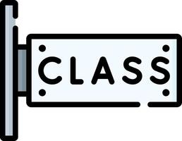 A door with the word class on it vector