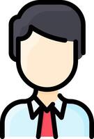 A man with a tie and shirt on vector