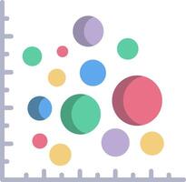 A graph with colored circles and a ruler vector