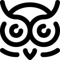 An owl icon with a large eye vector