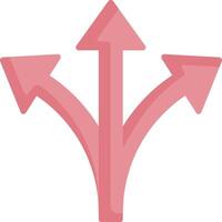 A pink arrow pointing to the left and right vector