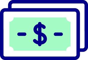 A dollar sign on a laptop screen vector