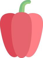 A red pepper on a white background vector