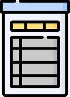 A file box with a list of items on it vector
