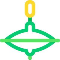 A green and yellow logo with a green and yellow object vector
