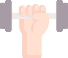 A hand holding a dumbbell on a white background vector