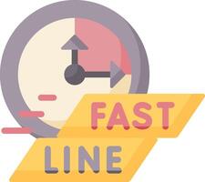 Fast line logo with clock and arrow vector