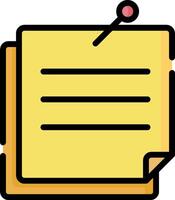 Clipboard icon with a pin and paper vector