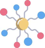 An illustration of a network of circles vector