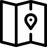 A map with a pin pointing to it vector