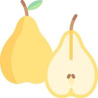 Two pears are shown on a white background vector
