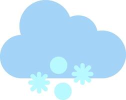 A blue cloud with snowflakes on it vector